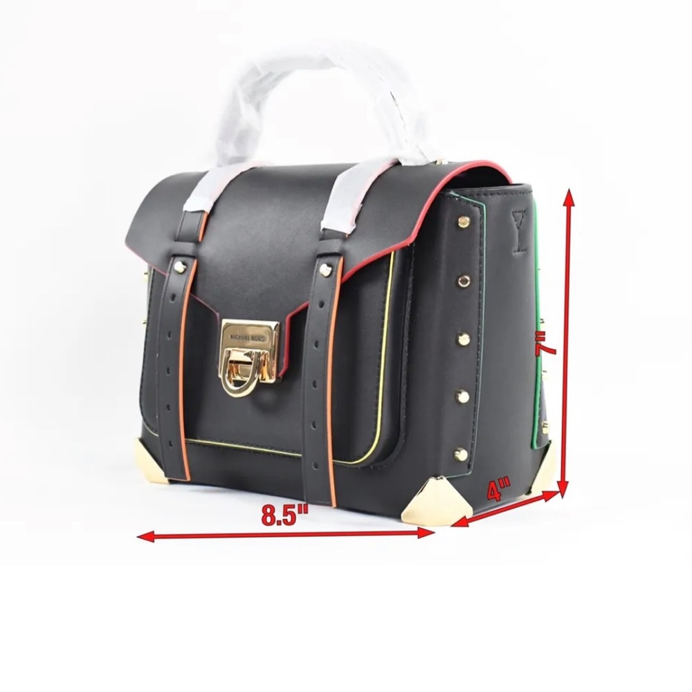 Michael Kors Manhattan Top Handle School Satchel Leather MK Crossbody Bag